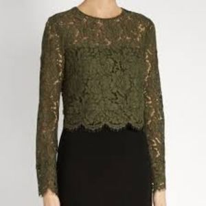 DVF lace cropped top